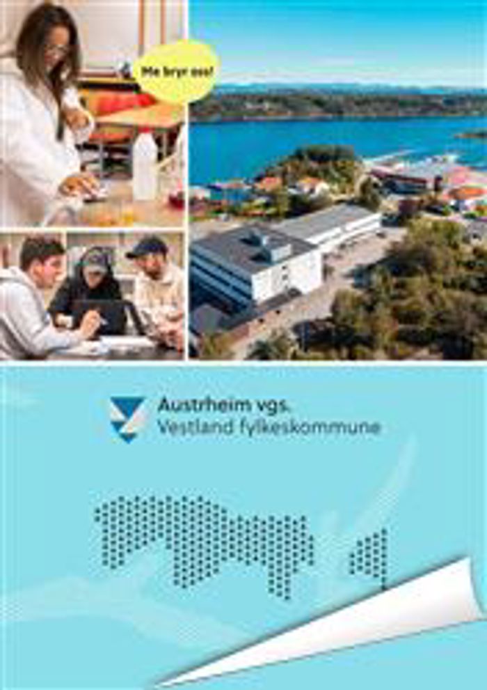 Bilete av forsida på skulebrosjyren